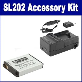 Samsung SL202 Digital Camera Accessory Kit includes: SDSLB10A Battery, SDM-1501 Charger