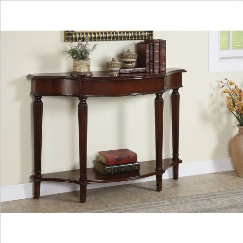 Powell Masterpiece Console Table with 4 Reeded Legs with Lower Shelf Image Powell Masterpiece Console Table with 4 Reeded Legs with Lower Shelf