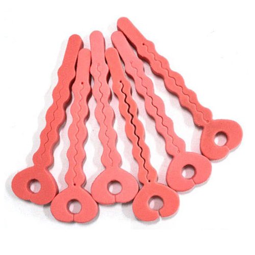 HYL 12Pcs Curly hair styling tool Sponge Hair Soft Curler Roller Strip Curl Magic Crimper Tool Twist Beauty