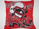 NEBRASKA CORNHUSKERS Soft Knit Team Logo Throw Pillow 18 x 18 x 6