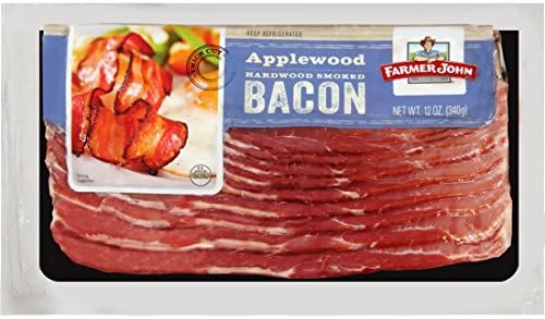 Farmer John Premium Applewood Smoked Bacon 12oz. Package (Pack of 3)