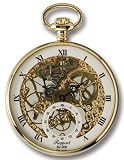 Rapport of London Gold Plated Open Face Pocket Watch with Skeletonized Movement