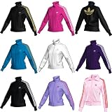 Adidas Damen Trainingsjacke Firebird, black/running white, 34