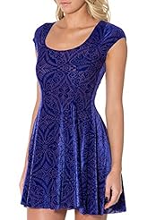 Velvet Short Sleeves Maxi Dress 