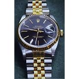 MENS ROLEX OYSTER PERPETUAL DATEJUST GOLD STAINLESS
