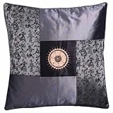 Chinese Calligraphy And Golden Sunflower Handmade Cushion Cover Pillow Sham