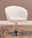 Swivel Chair in White bycast leather like vynil