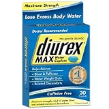 Diurex Max Relief Water Caplets 30-Count (Pack of 3)