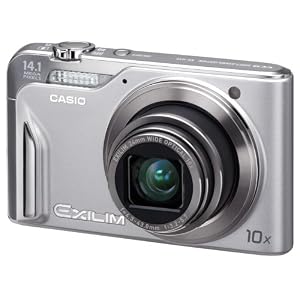 Casio EXILIM EX-H15 SR Digitalkamera (14 Megapixel, 10-fach opt. Zoom, 7,6 cm Display, Akku f�r bis zu 1.000 Fotos, Bildstabilisator) silber