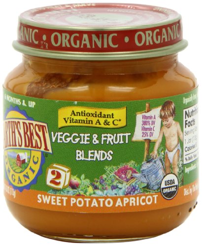 Earth's Best Organic 2nd Antioxidant Blend Sweet Potato Apricot, 4 Ounce Jars (Pack of 12)
