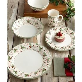 Lenox Holiday Gatherings Individual Pasta Bowl Damask by Lenox