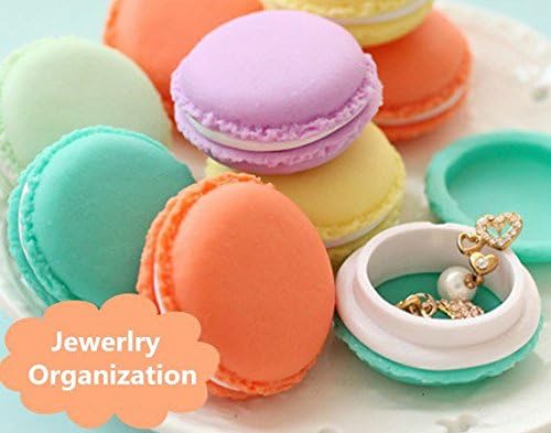 6pcs Candy Color Mini Macaron Gift Box Cosmetic Case Storage Boxes Makeup Organzier Empty Plastic Cosmetic Container