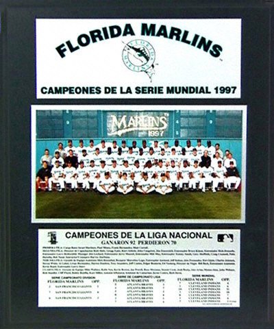 Florida Marlins 1997 Spanish Team Healy Plaque