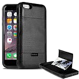 iPhone 6s Plus Case, Smuggler Pocket Stash Case BLACK for iPhone 6s Plus and iPhone 6 Plus with Dual Layer and TPU Shock Absorb Designed Cushion and Wallet Stand with Pocket