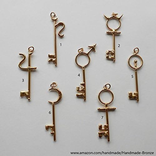 Alice Steampunk Key Pendent in Bronze