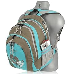 BESTWAY Schulrucksack // T�RKIS FLOWER // Rucksack Ranzen Braun T�rkis