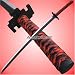 51 Inch Bleach Anime Tensa Bankai Wooden Cosplay / Practice Sword - Red/Black Handle