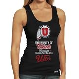 Utah Utes Ladies Black Boy Beater Tank Top