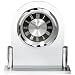 Seth Thomas Jenna Silver Tone Metal and Acrylic Case with Silver and Black Dial Floating Dial Desk and Table Clock