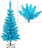 3 Pre-Lit Sky Blue Ashley Spruce Christmas Tree - Blue and Clear Lights