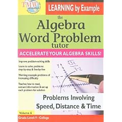 Algebra Word Problem Tutor: Speed Distance & Time [Import USA Zone 1]