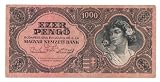 1945 HUNGARY WW2 SOVIET OCCUPATION 1000 PENGO BANKNOTE