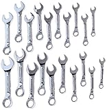 Craftsman 9-34956 Professional Standard and Metric Full Polish Stubby 12 Point Combination Wrench Se