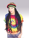 Rasta Wig With Cap Dred Lock Wig Theatre Costumes Bob Marley Reggae