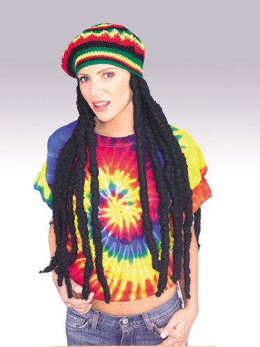 Rasta Wig With Cap Dred Lock Wig Theatre Costumes Bob Marley Reggae