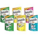 TEMPTATIONS Classic Treats for Cats Feline Favorites 3 Ounces (6-Pouch Variety Pack)