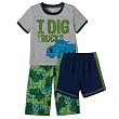 Infant Boys' Just One Year Truck 3-piece Pajama Set - Green/Blue