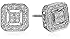 Sterling Silver and Diamond Square Stud Earrings (0.11 cttw, I-J Color, I2-I3 Clarity)