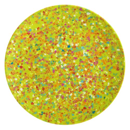 Zak Designs Confetti Melamine Salad Plates, 9-Inch, Kiwi, Set of 6