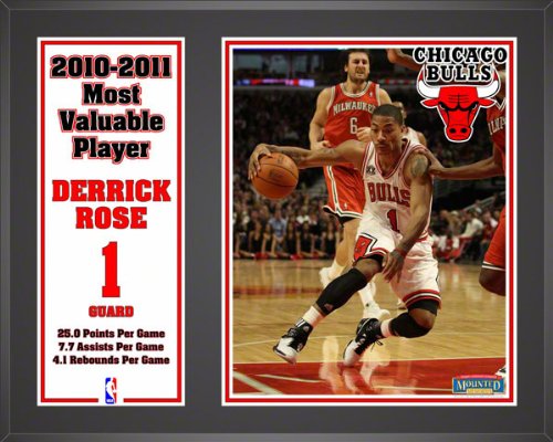 Derrick Rose 2010-2011 NBA MVP Sublimated 12x15 Plaque | Details: Chicago Bulls