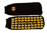 Handsfree Living Women's Non-Slip Ankle Socks (Black / Yellow)