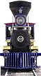 Central Pacific Jupiter Train Standup Poster