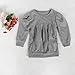 Sagton Toddler Kids Girls Outfit Clothes Warm Long Sleeve T-Shirt +Long Pants 1Set (3T) Gray