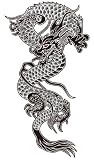 祭化粧　G1022　大型・赤目黒龍（35cm x 20cm）の画像