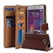 Galaxy Note 5 Case, Pandawell [Stand Feature] Premium PU Leather Wallet Case with ID & Credit Card Slots Flip Cover with Screen Protector for Samsung Galaxy Note 5 (Brown)