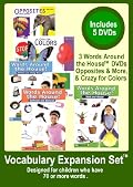 Level 3    -    Vocabulary Expansion Set    -     Appropriate for Kids w/  75+ words Not Yet Speaking in Sentences - 5 DVDs