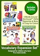 Level 3    -    Vocabulary Expansion Set    -     Appropriate for Kids w/  75+ words Not Yet Speaking in Sentences - 5 DVDs