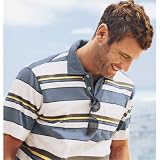 Eddie Bauer(エディー・バウアー) 半袖ボールドストライプポロ