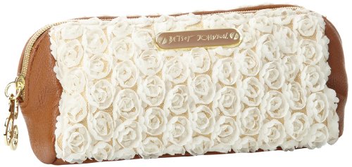 Betsey Johnson BS52715,Cosmetic Case,Cream,One Size
