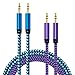 AUX Cord for Car, Ailkin 2 Pack 3.5mm Auxiliary Audio Cable, Braided Stereo AUX Chords Compatible Headphone Car, iPhone, iPod, iPad, Samsung Galaxy, HTC, LG, Google Pixel, Tablet & More-5Feet/1.5M