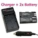 2 PACK Canon BP-511a / BP-511 Battery + Replacement Battery Charger for Canon PowerShot G-Series G1 / G2 / G3 / G5 / G6