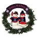 Columbus Blue Jackets Christmas Snowman Holiday Wreath