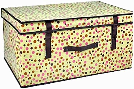 WQdecor Non-woven Folding Quilt Clothes Blanket Closet Home Organizer Box Small Storage Bag Yellow