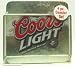 Coors Light Tin Coaster Set in Chrome Caddy - 4 Coasters