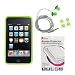 GTMax Green Soft Rubber Silicone Skin Cover Case + Green Soft Gel 3.5mm Stereo Headset + LCD Screen Protector for Apple iPod Touch 8GB 32GB 64GB 3rd 3G Generation