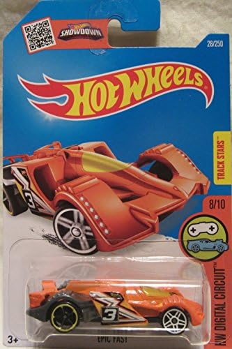 Hot Wheels 2016 HW Digital Circuit Epic Fast 1:64 Scale Collectible Die Cast Metal Toy Car Model #8/10 on International Long Card